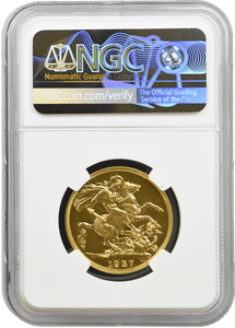 1937 GOLD PROOF DOUBLE SOVEREIGN NGC PF 63 CAMEO - NGC GOLD COINS - Cambridgeshire Coins