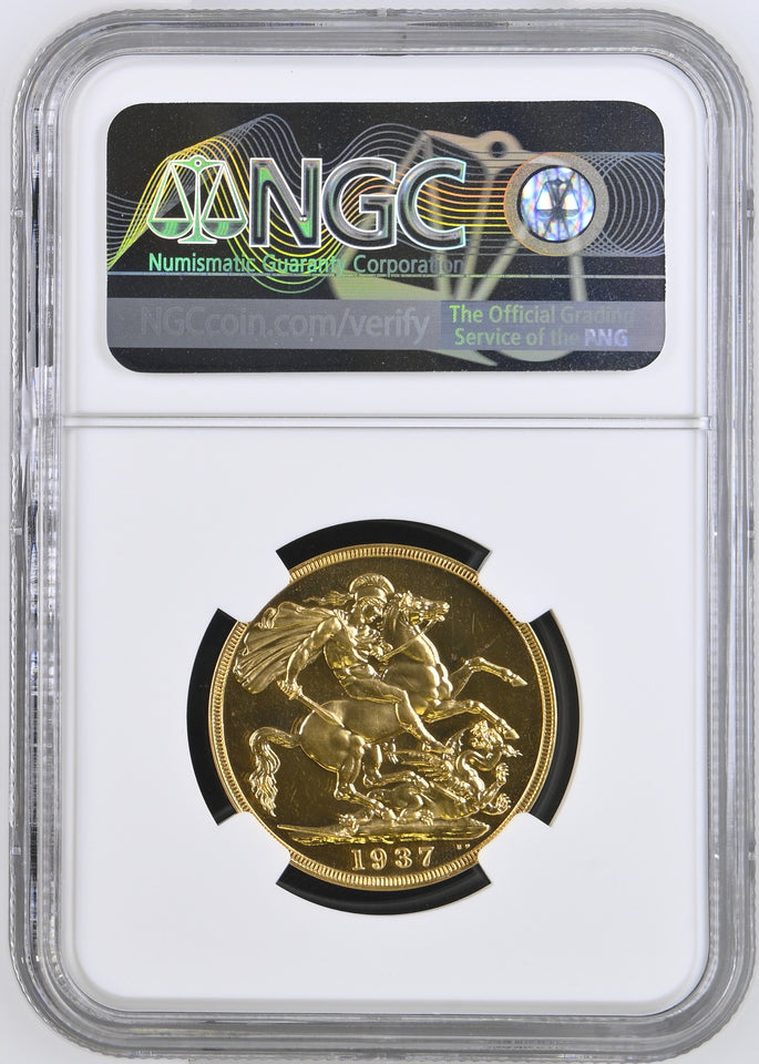 1937 GOLD £2 SOVEREIGN PF 63 - NGC GOLD £2 - Cambridgeshire Coins