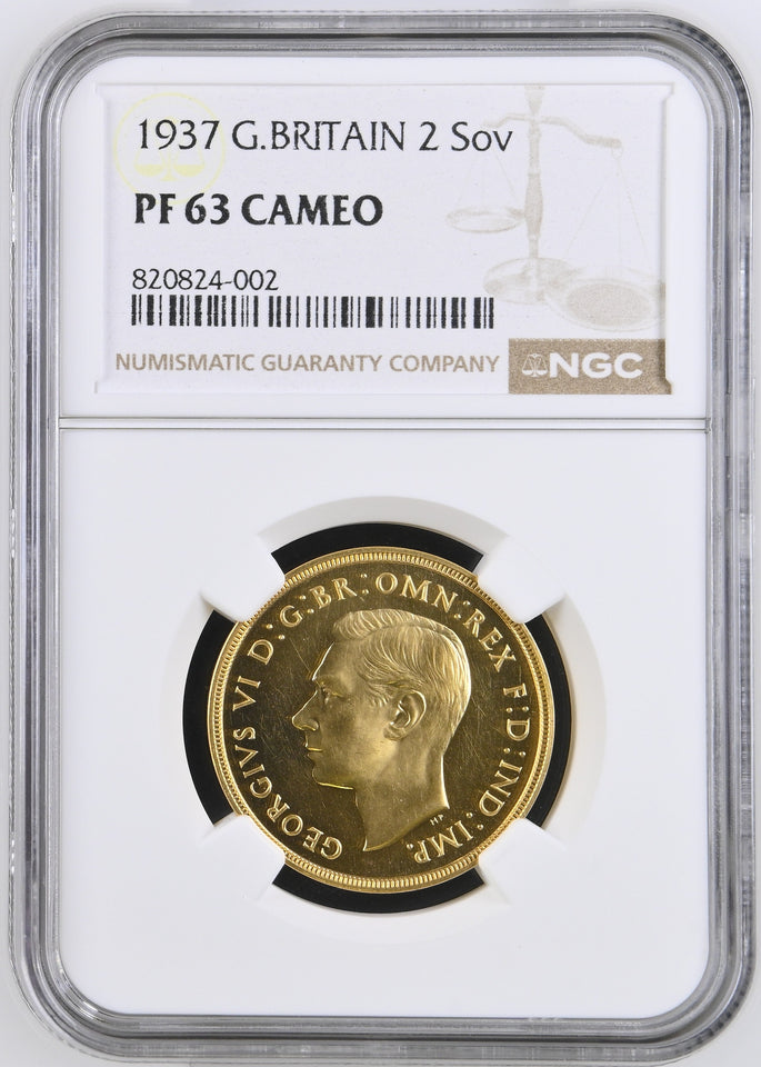 1937 GOLD £2 SOVEREIGN PF 63 - NGC GOLD £2 - Cambridgeshire Coins