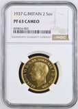 1937 GOLD £2 SOVEREIGN PF 63 - NGC GOLD £2 - Cambridgeshire Coins