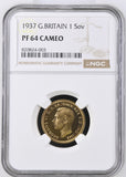 1937 GOLD SOVEREIGN PF 64 - NGC GOLD SOVEREIGN - Cambridgeshire Coins