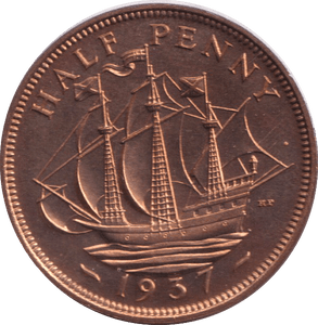 1937 HALF PENNY ( PROOF ) - HALFPENNY - Cambridgeshire Coins