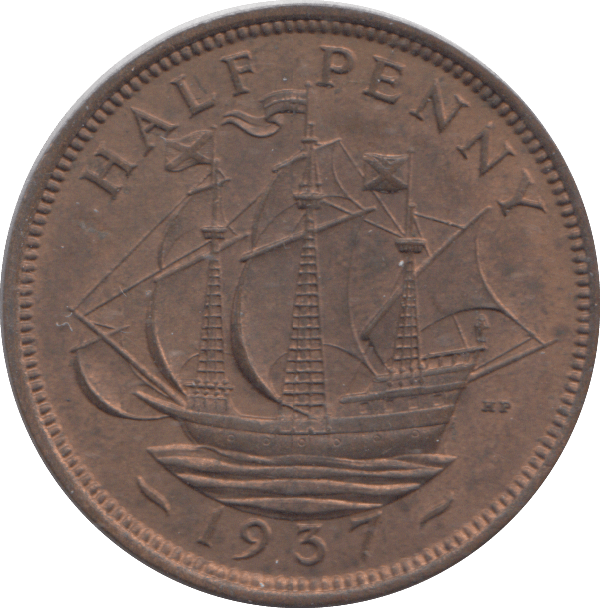 1937 HALF PENNY ( UNC ) - HALFPENNY - Cambridgeshire Coins