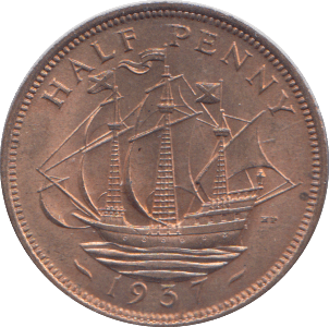 1937 HALFPENNY ( AUNC ) 2 - HALFPENNY - Cambridgeshire Coins
