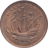 1937 HALFPENNY ( AUNC ) 2 - HALFPENNY - Cambridgeshire Coins