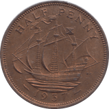 1937 HALFPENNY ( AUNC ) - HALFPENNY - Cambridgeshire Coins