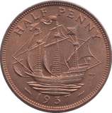 1937 HALFPENNY ( BU ) - HALFPENNY - Cambridgeshire Coins