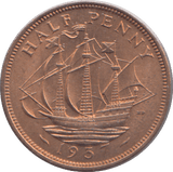1937 HALFPENNY ( UNC ) 1 - HALFPENNY - Cambridgeshire Coins