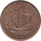 1937 HALFPENNY ( UNC ) 4 - HALFPENNY - Cambridgeshire Coins