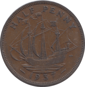 1937 HALFPENNY ( VF ) - HALFPENNY - Cambridgeshire Coins
