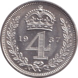 1937 MAUNDY FOURPENCE ( PROOF ) - MAUNDY FOURPENCE - Cambridgeshire Coins
