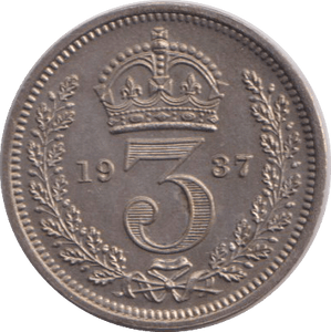 1937 MAUNDY THREEPENCE ( PROOF ) - MAUNDY THREEPENCE - Cambridgeshire Coins