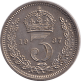 1937 MAUNDY THREEPENCE ( PROOF ) - MAUNDY THREEPENCE - Cambridgeshire Coins