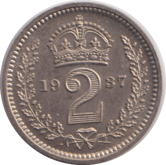 1937 MAUNDY TWOPENCE ( PROOF ) - MAUNDY TWOPENCE - Cambridgeshire Coins
