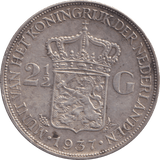 1937 NETHERLANDS 2 1/2 GULDEN - WORLD COINS - Cambridgeshire Coins