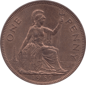 1937 ONE PENNY ( PROOF ) - PENNY - Cambridgeshire Coins