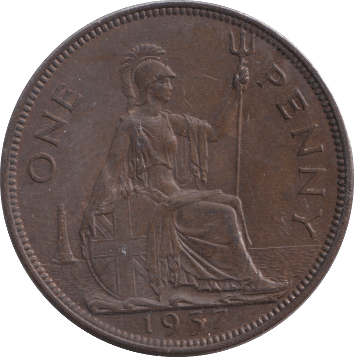1937 PENNY ( AUNC ) - PENNY - Cambridgeshire Coins