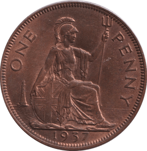 1937 PENNY ( AUNC ) - PENNY - Cambridgeshire Coins
