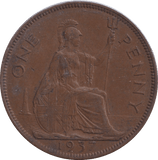 1937 PENNY ( GVF ) - PENNY - Cambridgeshire Coins