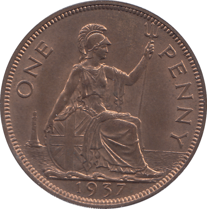 1937 PENNY ( UNC ) - PENNY - Cambridgeshire Coins
