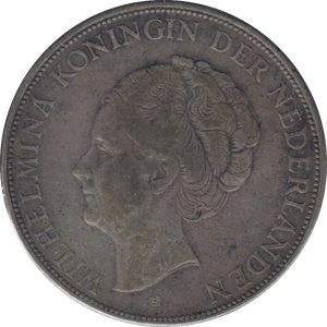 1937 SILVER 2 1/2 GUILDER NETHERLANDS - SILVER WORLD COINS - Cambridgeshire Coins