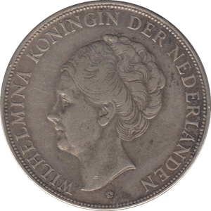 1937 SILVER 2 1/2 GUILDER NETHERLANDS - SILVER WORLD COINS - Cambridgeshire Coins