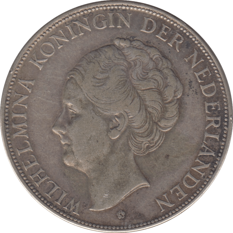 1937 SILVER 2 1/2 GUILDER NETHERLANDS - SILVER WORLD COINS - Cambridgeshire Coins