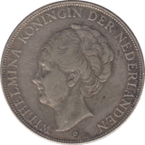 1937 SILVER 2 1/2 GUILDER NETHERLANDS - SILVER WORLD COINS - Cambridgeshire Coins
