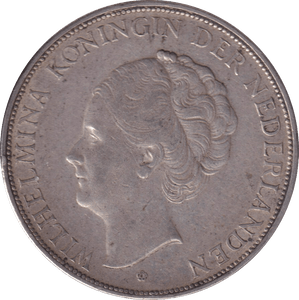 1937 SILVER 2 1/2 GULDEN NETHERLANDS - SILVER WORLD COINS - Cambridgeshire Coins