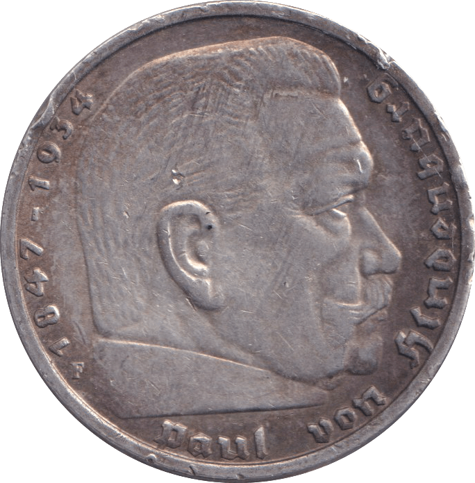 1937 SILVER 5 MARK GERMANY - WORLD COINS - Cambridgeshire Coins