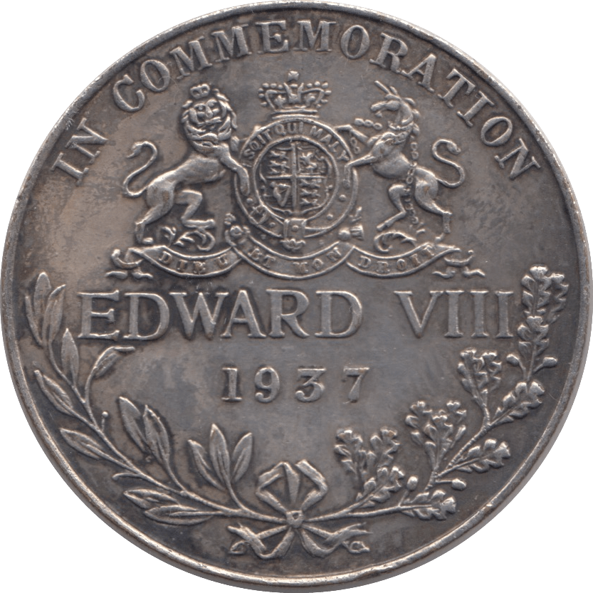 1937 SILVER COMMEMORATIVE CORONATION OF EDWARD VIII MEDALLION - MEDALS & MEDALLIONS - Cambridgeshire Coins