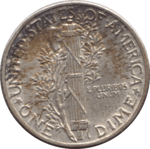 1937 SILVER DIME USA - WORLD COINS - Cambridgeshire Coins