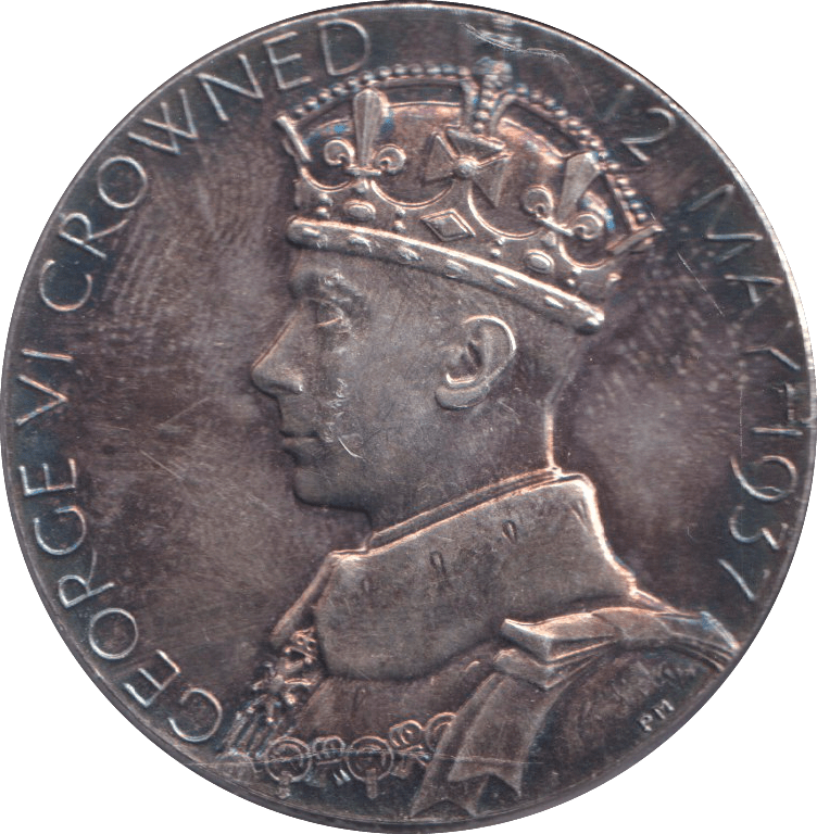 1937 SILVER GEORGE VI MEDALLION - MEDALS & MEDALLIONS - Cambridgeshire Coins