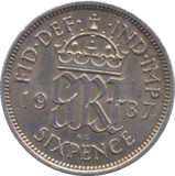 1937 SIXPENCE ( AUNC ) - Sixpence - Cambridgeshire Coins