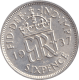1937 SIXPENCE ( AUNC ) - SIXPENCE - Cambridgeshire Coins