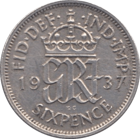 1937 SIXPENCE ( EF ) - SIXPENCE - Cambridgeshire Coins