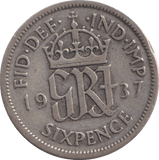 1937 SIXPENCE ( FINE ) - SIXPENCE - Cambridgeshire Coins