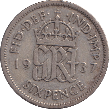 1937 SIXPENCE ( FINE ) - SIXPENCE - Cambridgeshire Coins