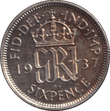 1937 SIXPENCE ( PROOF ) - SIXPENCE - Cambridgeshire Coins