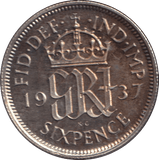 1937 SIXPENCE ( PROOF ) - SIXPENCE - Cambridgeshire Coins