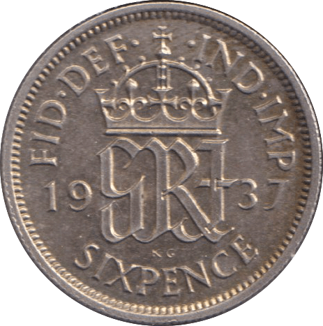 1937 SIXPENCE ( UNC ) - SIXPENCE - Cambridgeshire Coins