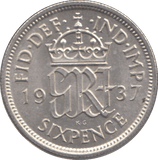 1937 SIXPENCE ( UNC ) - Sixpence - Cambridgeshire Coins