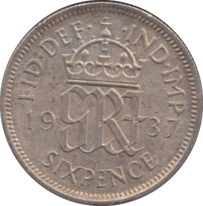 1937 SIXPENCE ( UNC ) - SIXPENCE - Cambridgeshire Coins