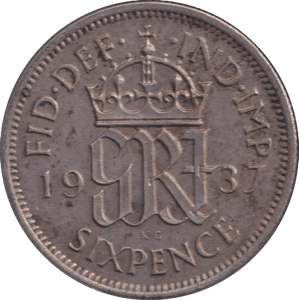 1937 SIXPENCE ( UNC ) - SIXPENCE - Cambridgeshire Coins