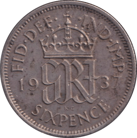 1937 SIXPENCE ( UNC ) - SIXPENCE - Cambridgeshire Coins