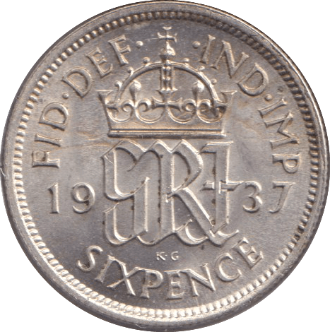 1937 SIXPENCE ( UNC ) - SIXPENCE - Cambridgeshire Coins