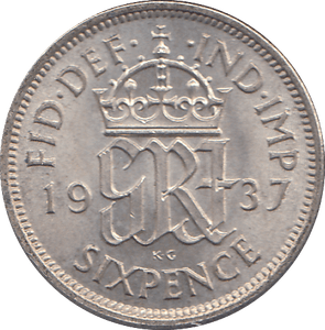 1937 SIXPENCE ( UNC ) - WORLD COINS - Cambridgeshire Coins