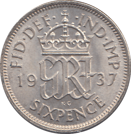 1937 SIXPENCE ( UNC ) - WORLD COINS - Cambridgeshire Coins