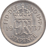 1937 SIXPENCE ( UNC ) - WORLD COINS - Cambridgeshire Coins