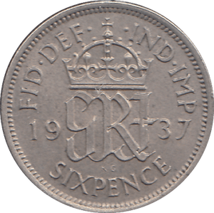 1937 SIXPENCE ( UNC ) - WORLD COINS - Cambridgeshire Coins